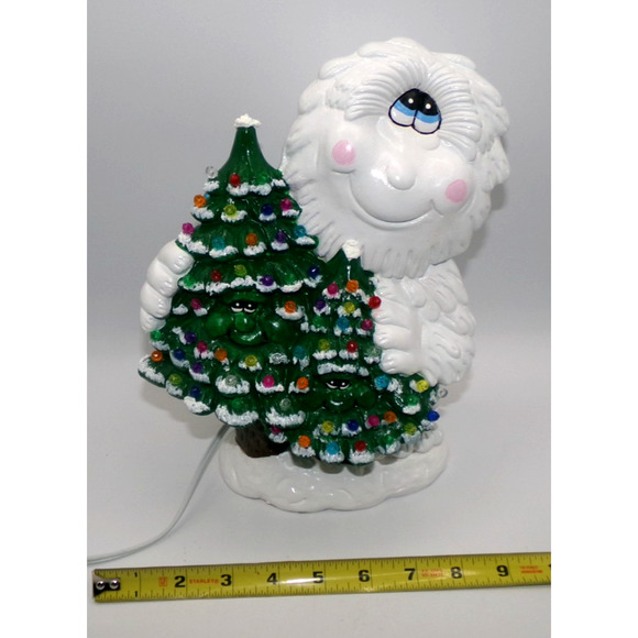 Vintage Retro style Tree Hugger Abominable Snowman Yeti Two Trees goggly eyes - Picture 12 of 16